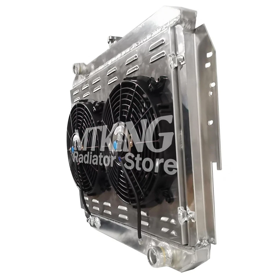 Radiador + ventilador Fit 1979-1993 Dodge D150 D250 D350 W150 W250 Ram Ram Ramcharger 5,9 V8 Foto 3 de 4