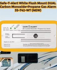 Safe-T-Alert White Flush Mount DUAL Carbon Monoxide+Propane Gas Alarm 35-742-WT