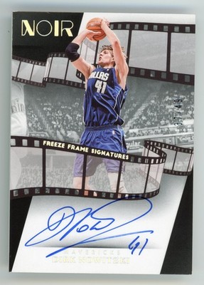 2023-24 PANINI NOIR DIRK NOWITZKI AUTO /49 FREEZE FRAME SIGNATURES #FFS-DIR MAVS