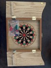 Kings Head Pub & Lodging Wooden Mini Dart Set Cabinet 4.5” X 7” 5 Darts — photo 1