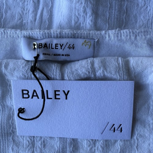 Bailey off-shoulder white top Sz 44 3/4 tie sleeves B-2 - Picture 8 of 9
