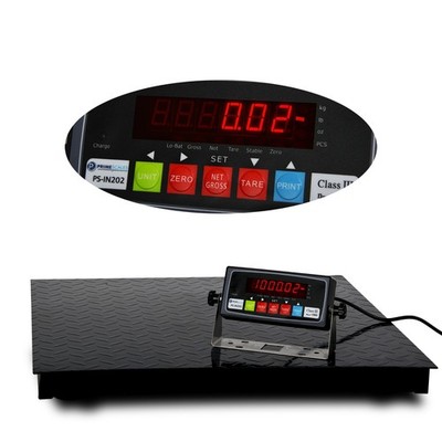 Digital Industrial Shipping Postal Floor Scale 5000LB 24''x24'' (2'x2') Black