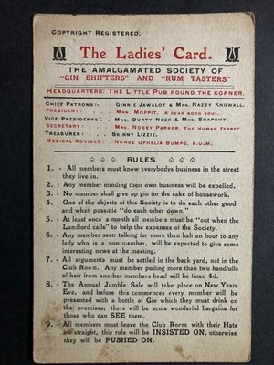 The Ladies Card Society of Gin Shifters & Rum Tasters Comic Postkarte P80
