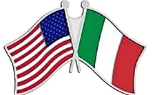 Crossed American & Italian Flags Bike Motorcycle Hat Cap Lapel Pin HP4615