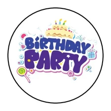 30 BIRTHDAY PARTY ENVELOPE SEALS LABELS STICKERS 1.5" ROUND