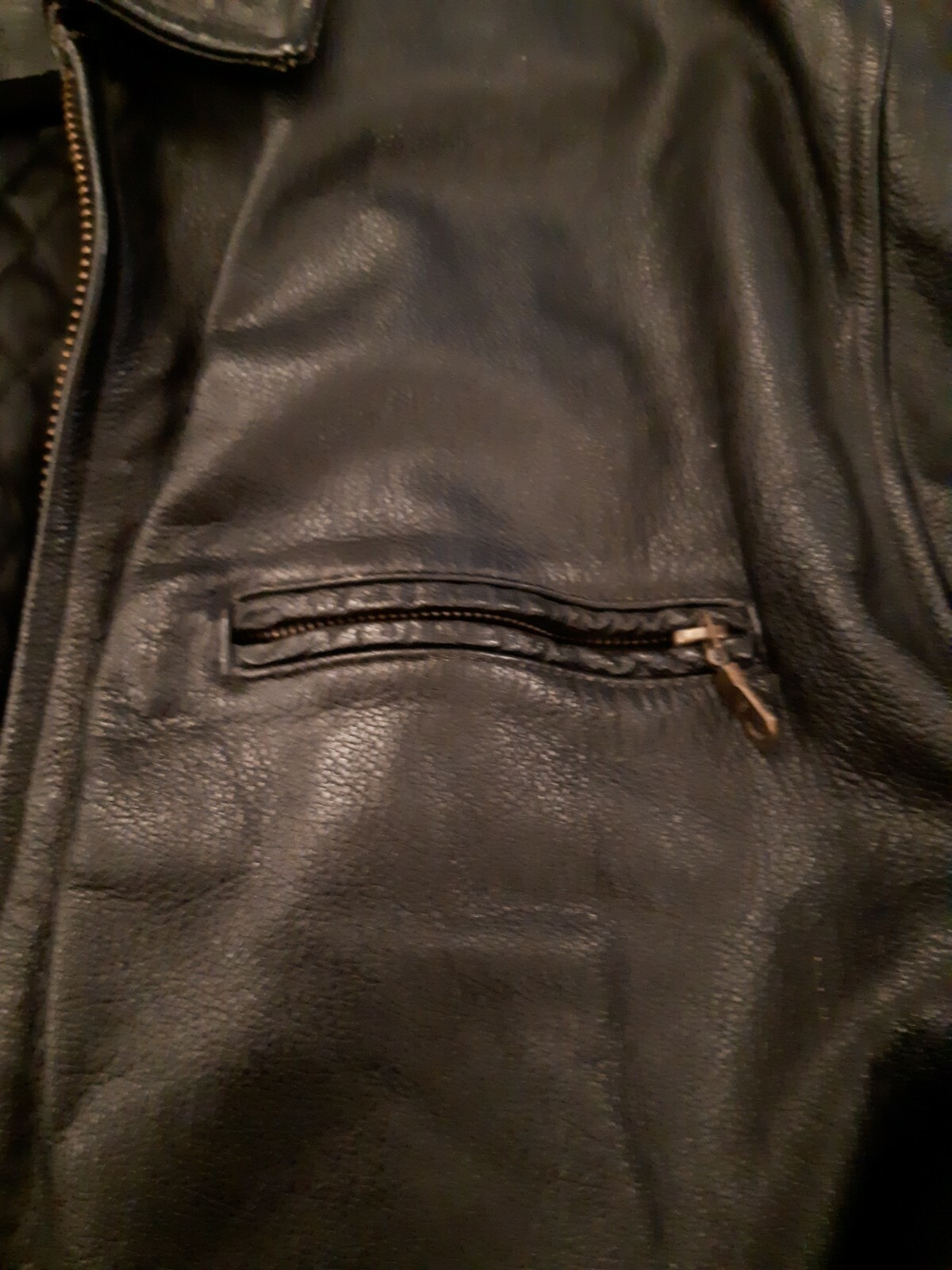 Union River Mens Leather JacKet. Used Gem