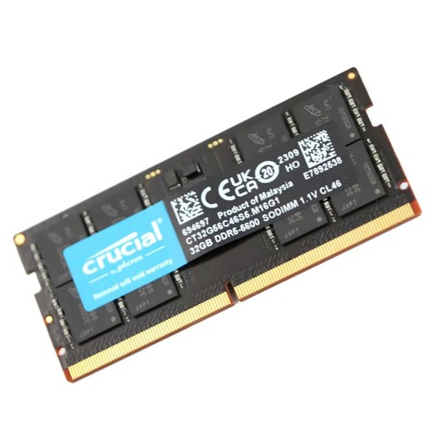 Crucial 128GB 4X32GB DDR5 5600MHz PC5-44800 CL46 SODIMM Memory Ram CT32G56C46S5 - Picture 4 of 5