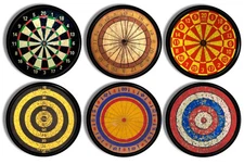 Vintage Dartboard Cabinet Knobs – Set of 6 Drawer Pulls, Retro Game Room Decor