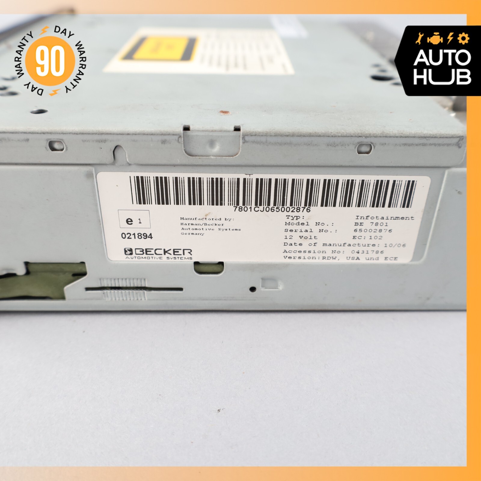 05-07 Maserati GranSport M138 Radio Head Infotainment Becker 021894 OEM 46k
