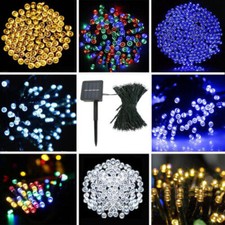 Solar Fairy String Lights 100/200/500 LED Outdoor Garden Party Wedding Decor