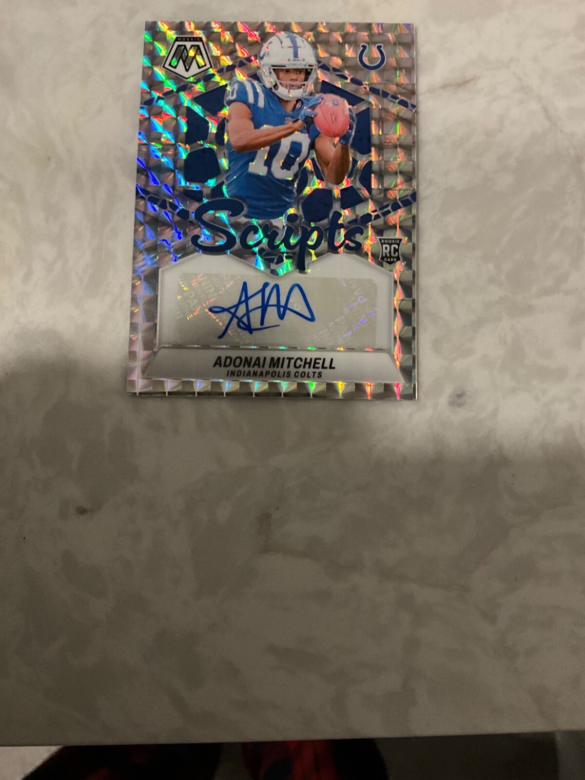 2024 Panini Mosaic - Rookie Scripts Adonai Mitchell #RS-13 (AU, RC)