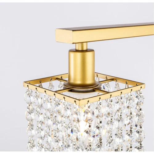 Crystal Wall Sconce Light Fixture Bathroom Vanity Foyer Dining Room Brass Color - Picture 12 of 12