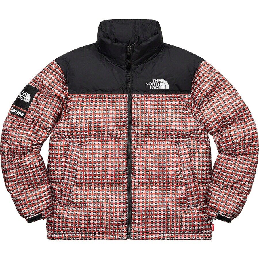Supreme x The North Face Studded Nuptse Red Jacket SS21 - Size Medium