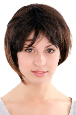 WIG ME UP Perücke Damenperücke Bob Scheitel kurz glatt mittelbraun braun 20cm 1238-2T30