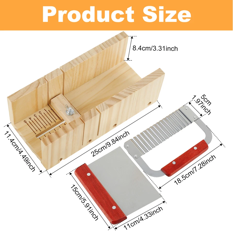 Soap Cutter Set Wooden Soap Cutting Tool Set Adjustable Wood Soap Cutter lecpa - image 3 of 4