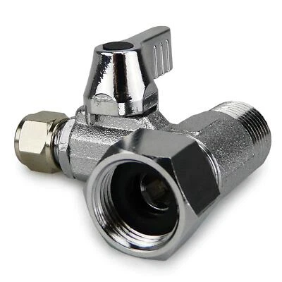 Aqualogis Lever Operated Tee with Isolating Valve 3/8" BSP x 3/8BSPT x 1/4 PF