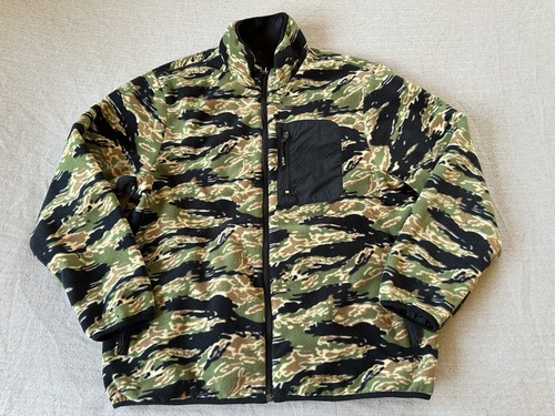 HUF MILTON REVERSIBLE Polar Fleece Jacket Adult Medium Tiger Camo - Picture 16 of 24