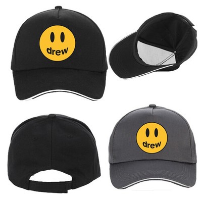 2021 new cotton smile drew baseball cap 