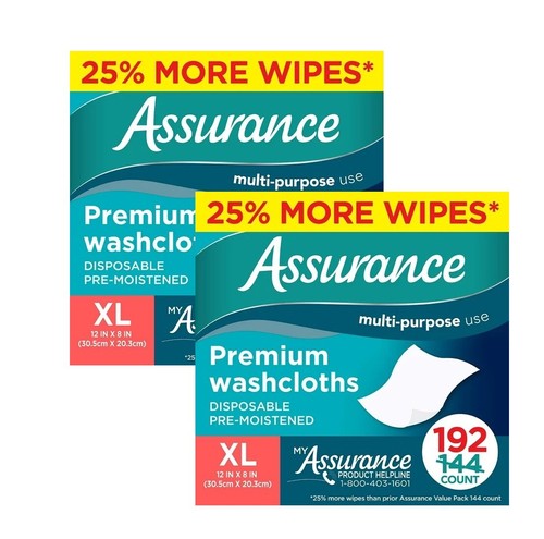 Paños desechables Assurance Premium XL, 192 unidades - paquete de 2 - 25% más - Imagen 10 de 24