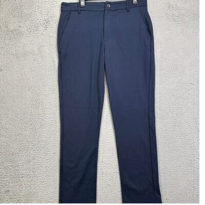 True Classic Pants Mens 33 Navy Nylon Blend Performance Tech Stretch Flat  Front | eBay