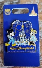 Walt Disney World 50th Anniversary Castle Celebration Mickey & Minnie Pin 
