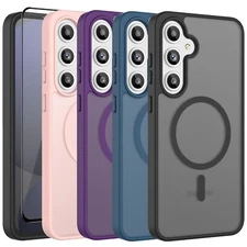 For Samsung Galaxy S25 FE Case with Screen Protector Mag Safe Shockproof Cover