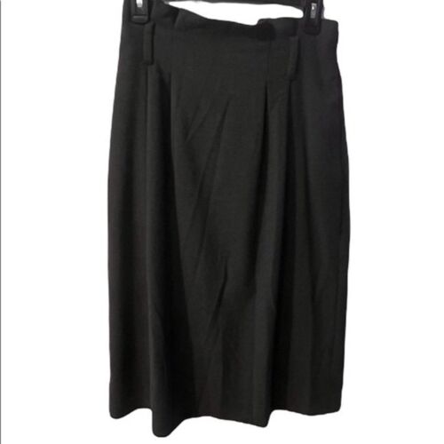 Club Monaco Skirt Womens Sz 6 Midi High Rise Paper bag Waist Gray Pleated career