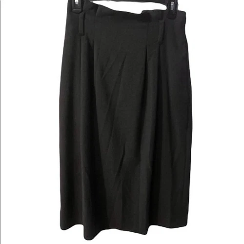Club Monaco Skirt Womens Sz 6 Midi High Rise Paper bag Waist Gray Pleated career
