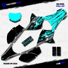 Gray & Cyan Slick Racing Graphics Kit fits 05-23 YAMAHA TTR230 TTR 230 decal