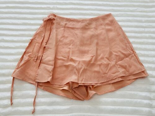 PAPERMOON Womens Beachy 2-Piece Cropped Top & Skort Set Outfit in Peach Color M - Picture 3 of 9