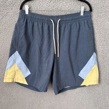 Fair Harbor Shorts Mens XL Blue The Bayberry Lined 7  Swim Trunks Beach Surf