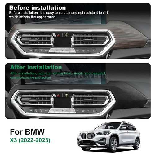 For BMW X3 X4 iX3 2022-2023 Car Center Console Air Vent Outlet Cover Trim Suede - Picture 3 of 9
