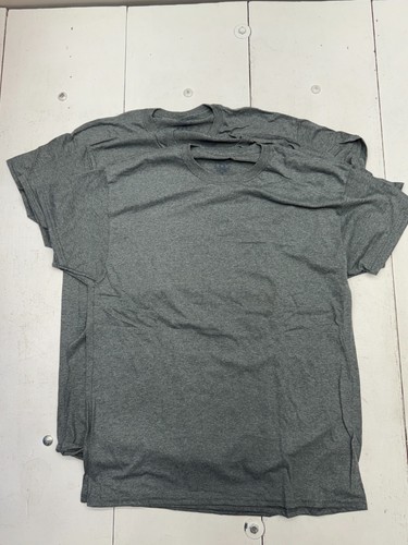Fruit of The Loom 3 Pack Grey Short Sleeve Shirts Mens Size Large