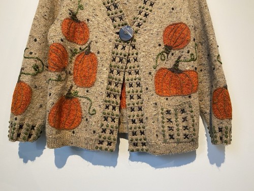 Vtg 90’s Knit Pumpkin Open Cardigan Design Options by Phillip & Jane Gordon - Picture 3 of 8