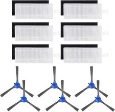 Side Brushes and Filters Replacement for Eufy White  black gray  blue