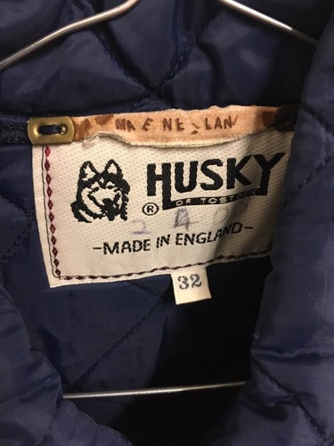 Husky Of Tostock Boys Children Blue Equestrian Quilted Jacket 32 Size - Picture 3 of 8