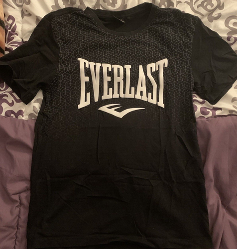 Everlast Men's Geo Print Short-Sleeve Tee T-Shirt Black Size Small