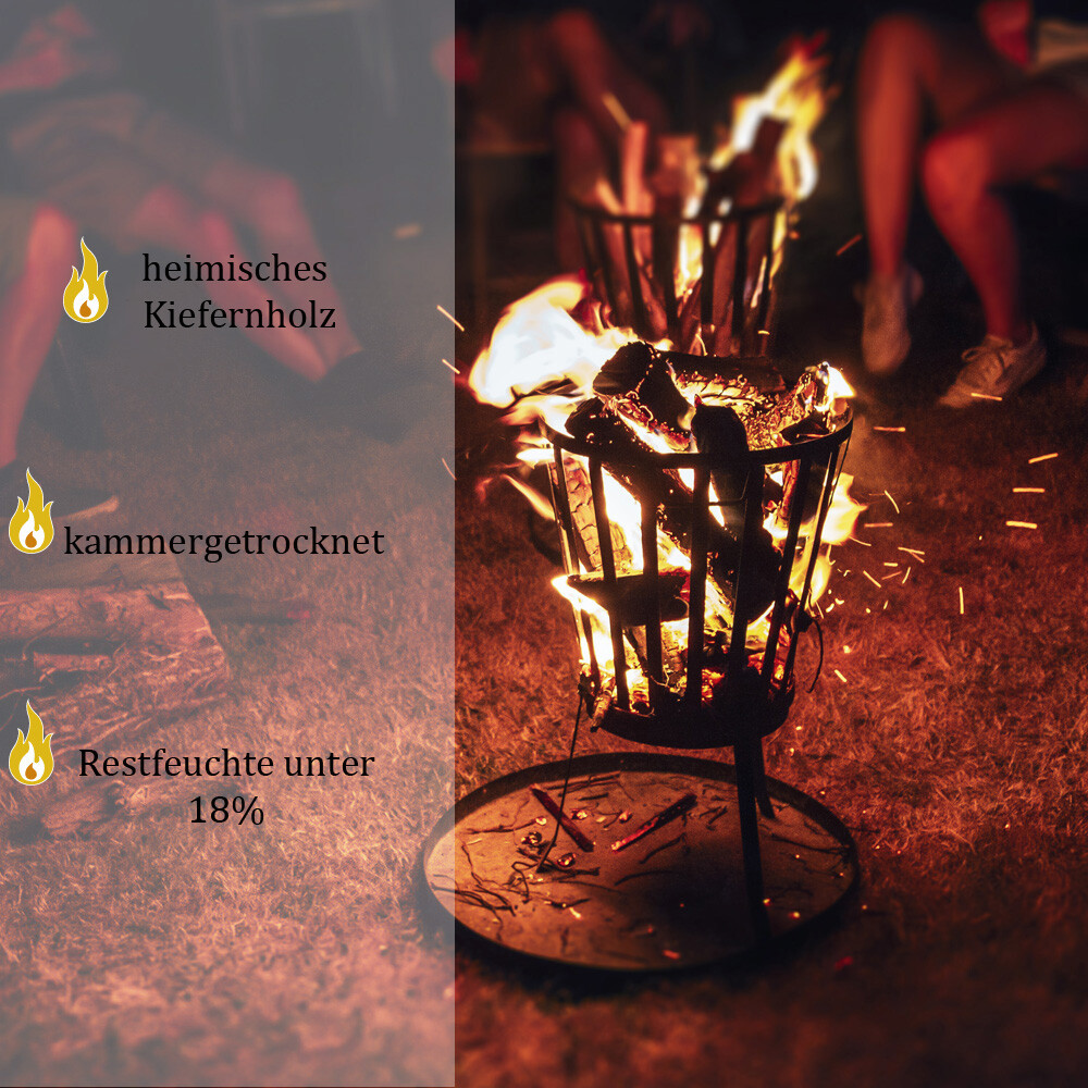 Premium Anzündholz 7,5 Kg (3 X 2,5 Kg) - Kammergetrocknetes Kiefer