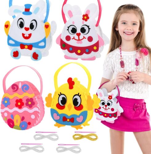 Beginner Sewing Kit for Kids 4 PCS, Preschool Educational Toys Craft Kits
