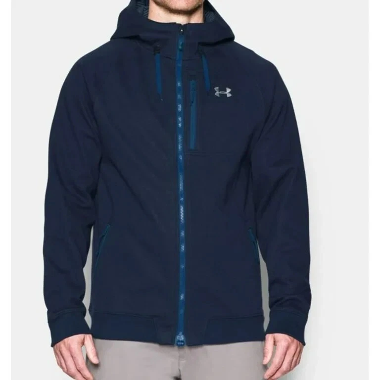 Under Armour Men's Dobson Softshell ColdGear Infrared Jacket Navy (Size S, M)