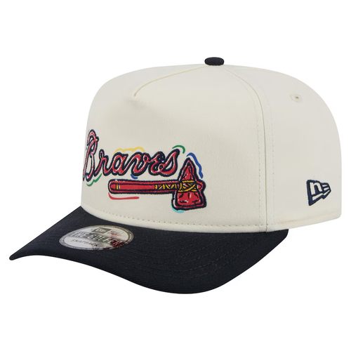 Atlanta Braves New Era 2025 Team Scribble Golfer Adjustable Snapback Hat Cap