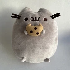 Gund Pusheen Cat Snackable Plush Toy with Cookie 9.5”