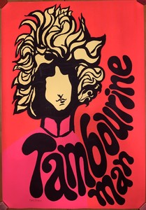 Mr Tambourine Man Vintage Blacklight Poster Bob Dylan Original Pin Up 1960 S 69 Ebay