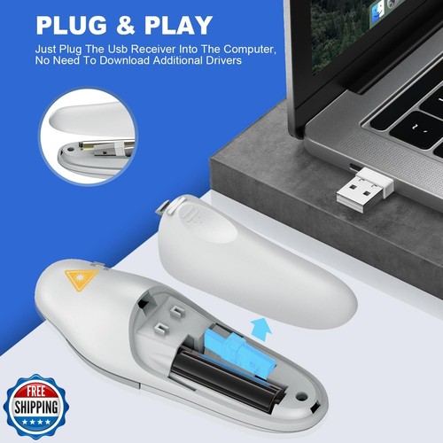 QUI Presentation Clicker Wireless Presenter Remote Clicker for PowerPoint Pre - Picture 4 of 5