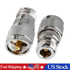 2Pcs UHF PL-259 PL259 Male Plug to N Female Jack straight RF connector Adapter 
