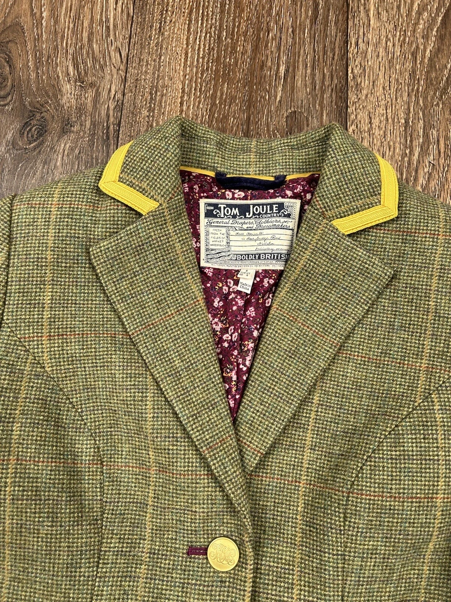 Joules tweed store jacket ebay