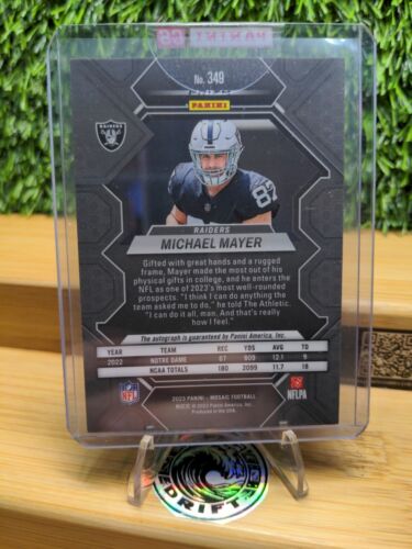 2023 Panini Mosaic Football Michael Mayer Silver Rookie Autograph #349 - Picture 2 of 2