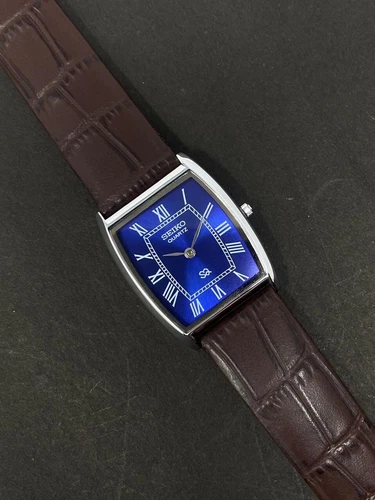 BLUE DIAL Seiko Slim men's Wrist Watch - (FREE SHIPPING)