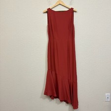 BODEN Tessa Midi Dress Womens Sz 8 Red Asymmetric Sleeveless Cocktail Party NWT