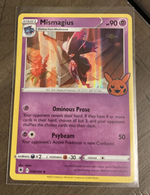 Pokémon TCG Halloween Trick Or Trade Mismagius #59/189 Holo Rare